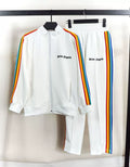 Palm Angels Rainbow Track Jacket & Pants Set - White