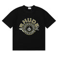 RHUDE Crest & Logo Graphic Print T-Shirt - Black