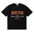 RHUDE "Bay of Angels Yacht Club" Graphic Print T-Shirt - Black
