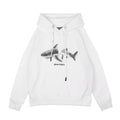 Palm Angels Split Shark Graphic Hoodie - White