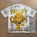 VALEFOREVER White Leopard Head 1997 US Tour Vintage Graphic Short Sleeve T-Shirt