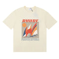 RHUDE French Riviera Graphic Print T-Shirt - Cream
