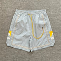 RHUDE Reflective Trim Logo Athletic Shorts - Light Grey / Yellow